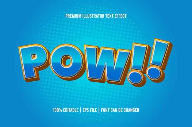 Pow  editable  text effect