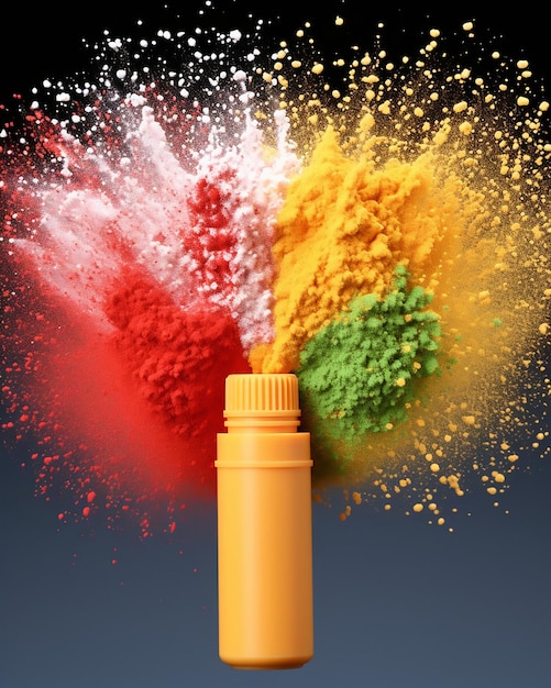 Vector powder paint abstract background dust textured explosion colours holi design celebration black exp