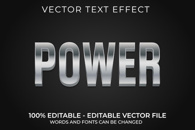 Power 3d editable text effect