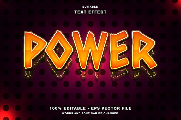 Power 3D Editable Text Effect