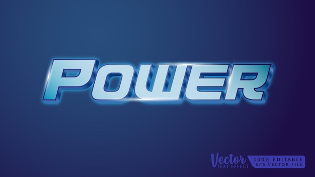 Power 3D editable text style effect mockup template