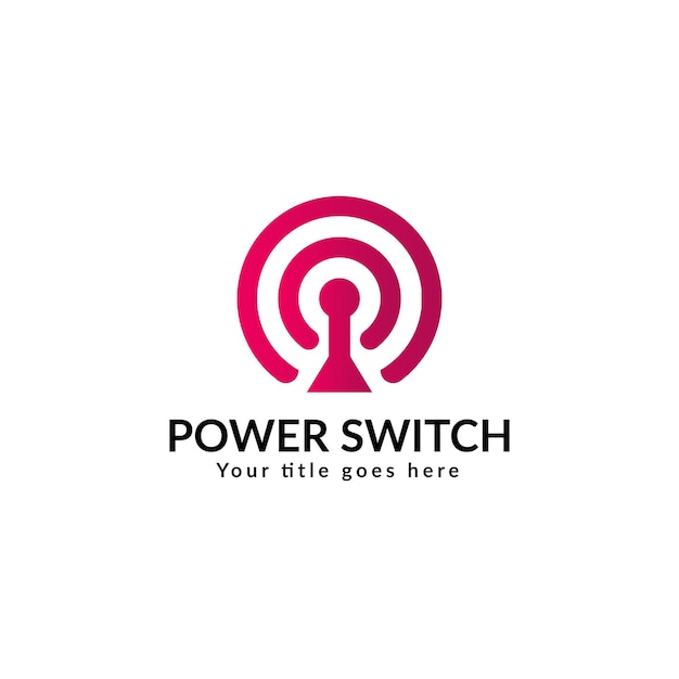 Power button abstract gradient logo template