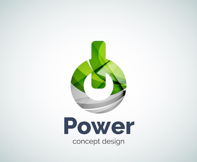 Power button logo template