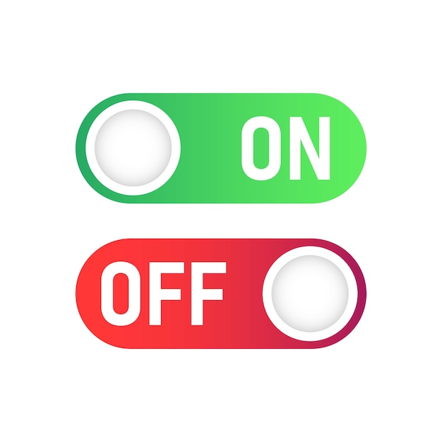 Power button on off icon illustration