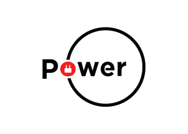 power energy logo design electricity symbol