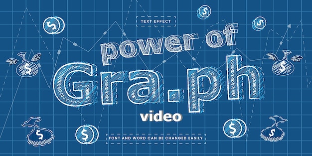 Power of Graph video Money Text effect and chalk effect