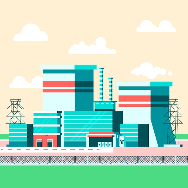 Power plant flat design