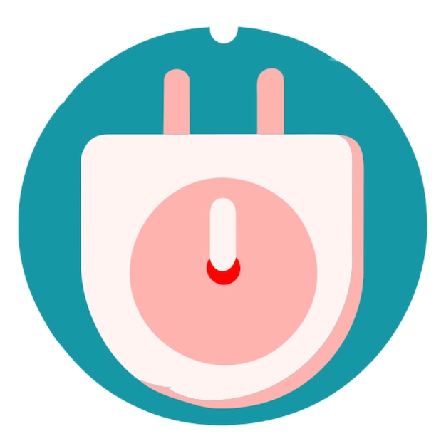 power saving icon colored shapes