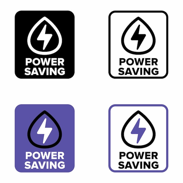 Power Saving vector information sign