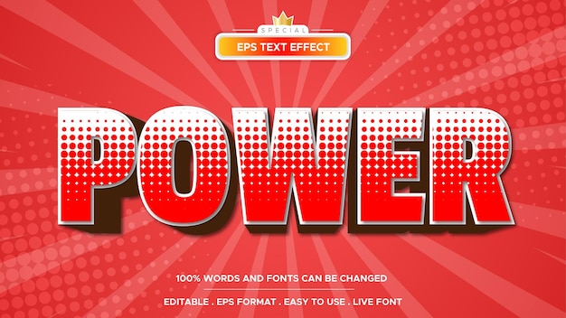 Power Text Effect editable