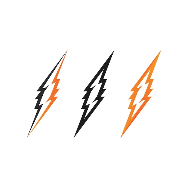 The power vector flash ogo and thunderbolt and icon electricity illustration template design