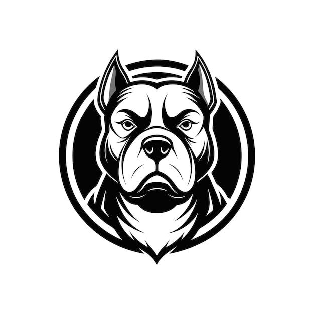 Powerful American Bully Silhouette for Bold Dog Logo Design