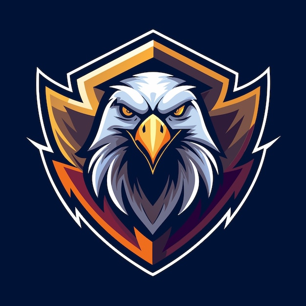 Powerful eagle mascot logo design for a team or organization