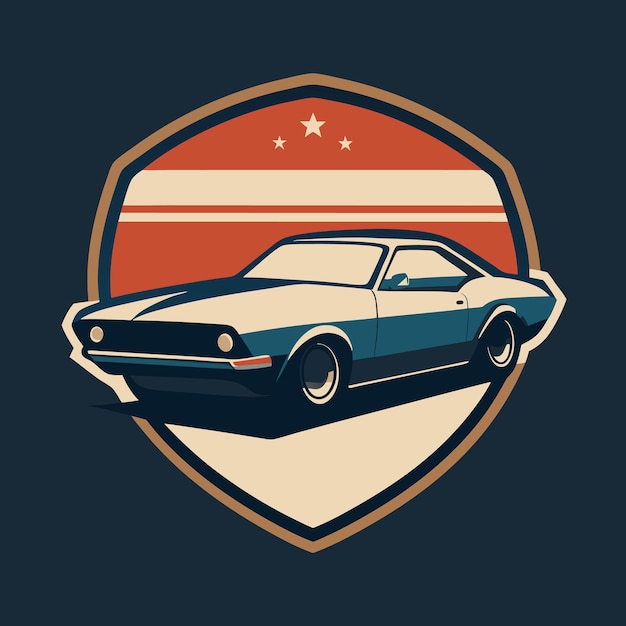 Powerful Muscle Car Logo Sticker