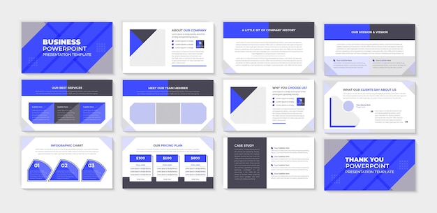 PowerPoint presentation template with ppt design for business agency