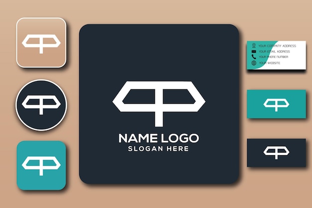 PP monogram logo template