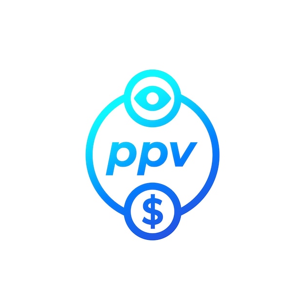 Ppv icon pay per view vector