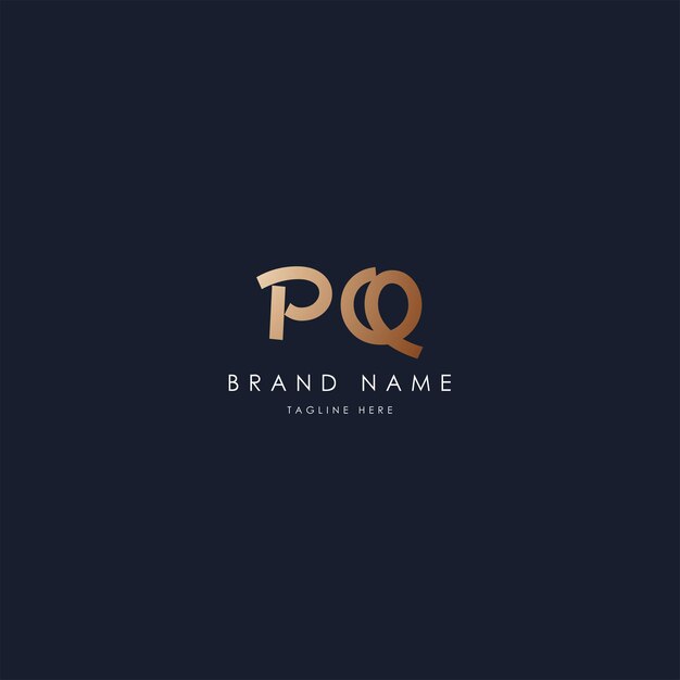 Vector pq creative and modern vector logo design