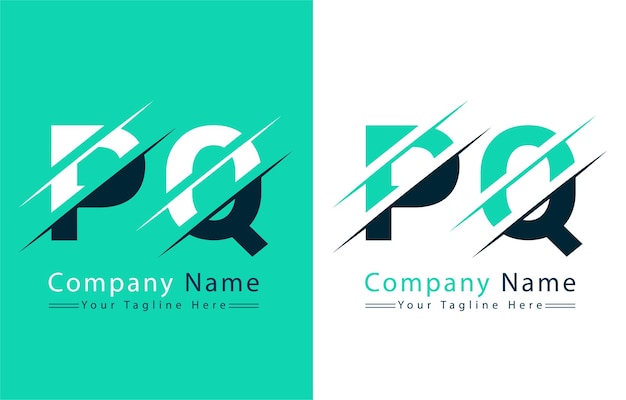 Vector pq letter logo design concept vector logo illustration