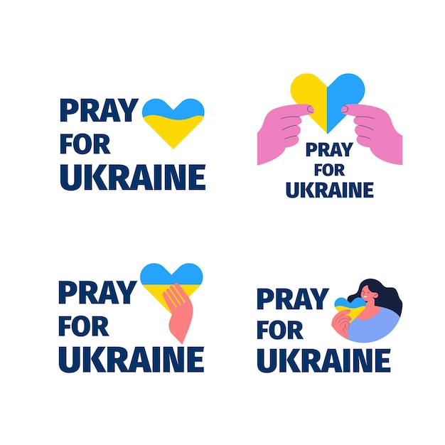 Pray for Ukraine vector illustration