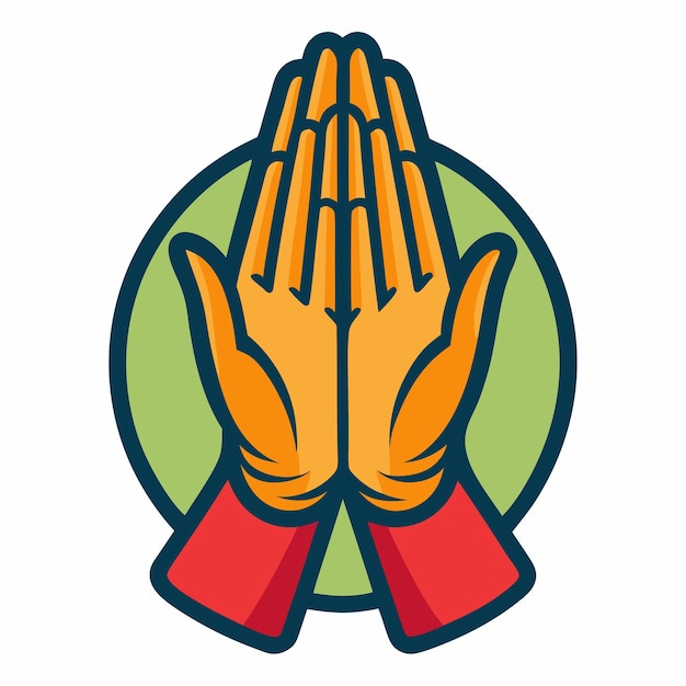 Vector prayer hands clipart vector art and illustration