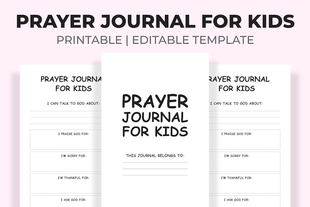 Prayer Journal For Kids