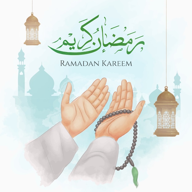 Praying Hands in Ramadan