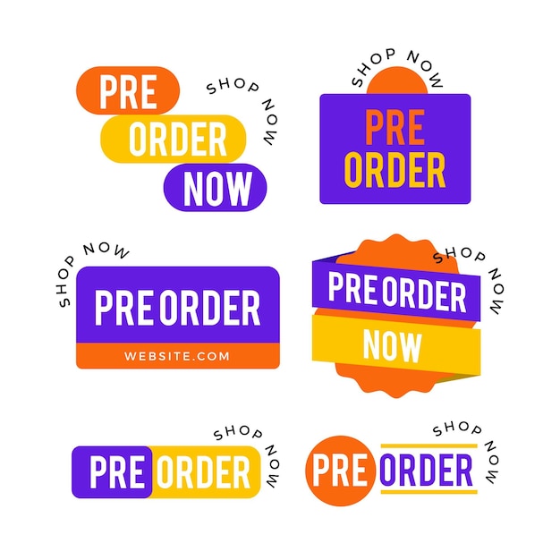 Pre-order badge collection