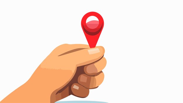 Vector precise location pinpointing hand vector illustration