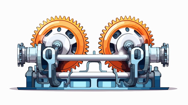 Precision Chain Transmission of Two Gears on Production Machine