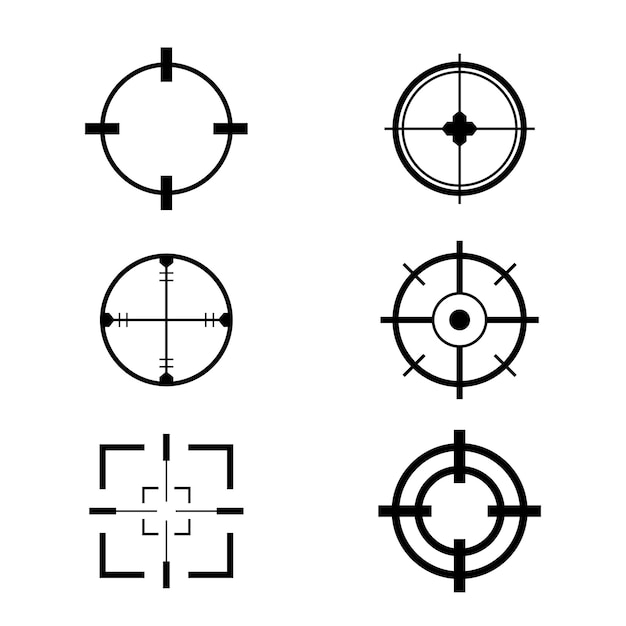 Precision Perfected Unveiling an Array of Crosshair Icons