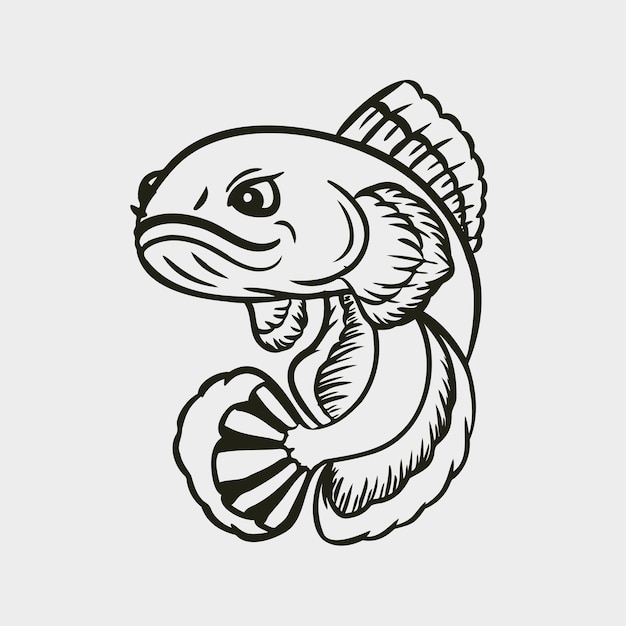 Predator fish from indonesia logo