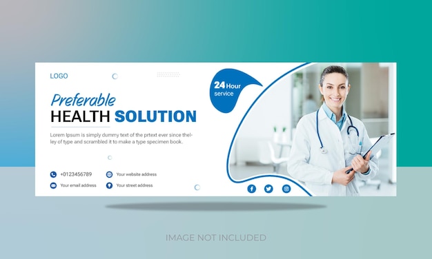 Preferable Health Solution Medical Facebook Cover Design in Modern Design