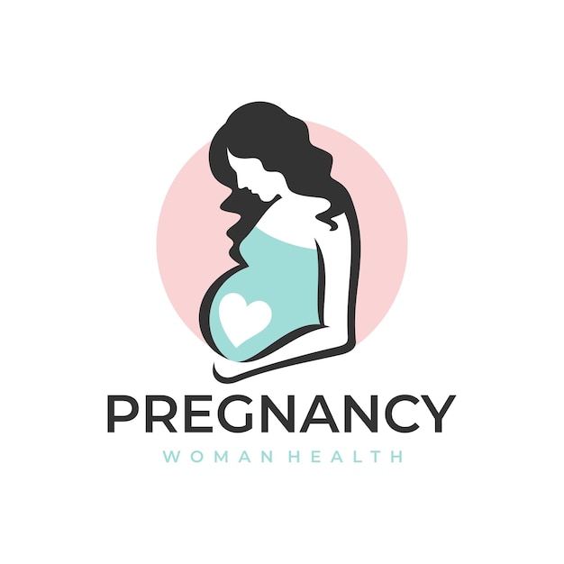 Pregnancy Pregnant Woman Maternal Logo Vector Icon Illustration