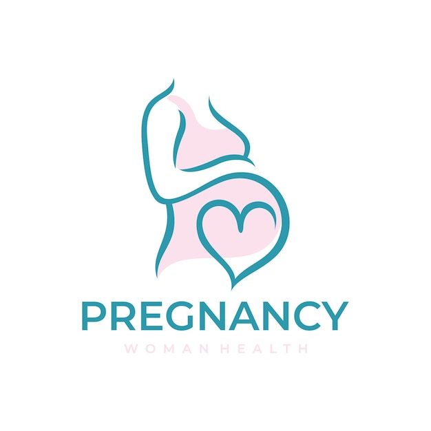 Pregnancy Pregnant Woman Maternal Logo Vector Icon Illustration