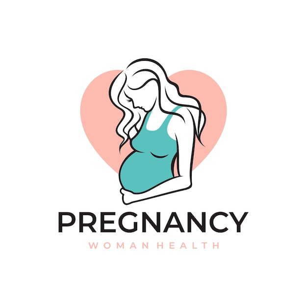 Pregnancy Pregnant Woman Maternal Logo Vector Icon Illustration