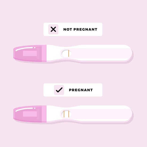 Pregnancy test illustrated