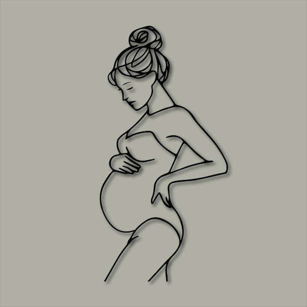 pregnant lady vector