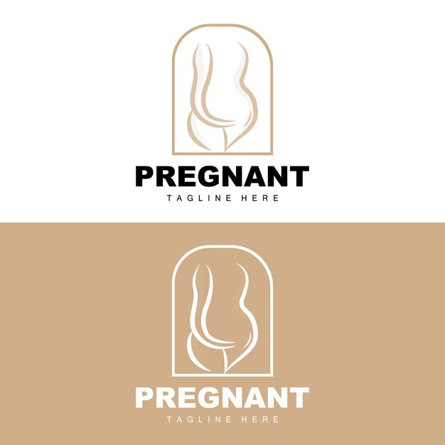 Pregnant Logo Mom And Baby Health Care Design Pregnant And Baby Medicine Brand Icon Vector