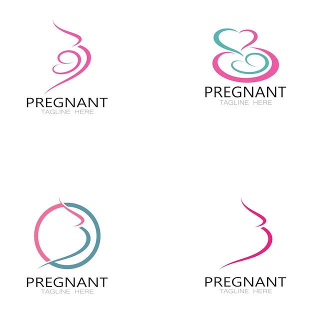 Pregnant logo template vector icon illustration design