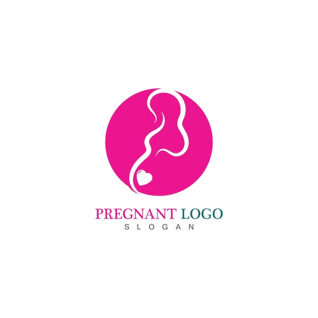 Pregnant logo template