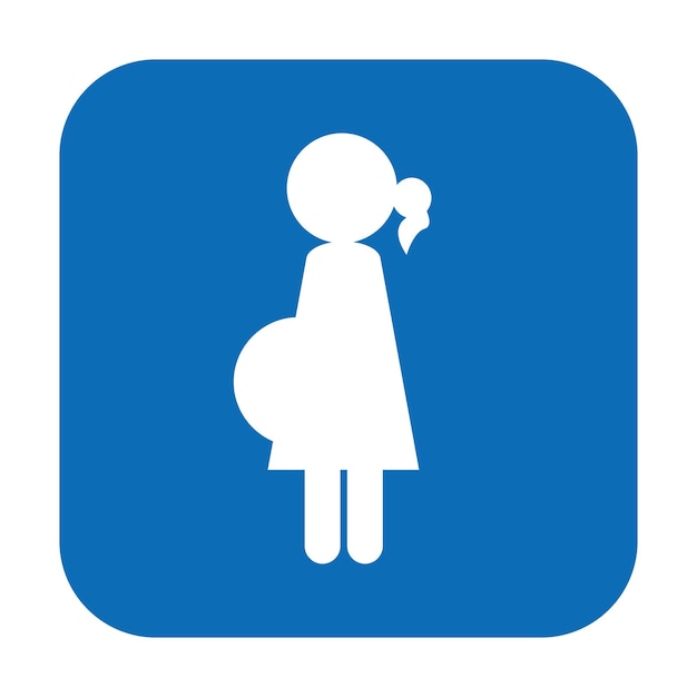 pregnant mom icon on white background