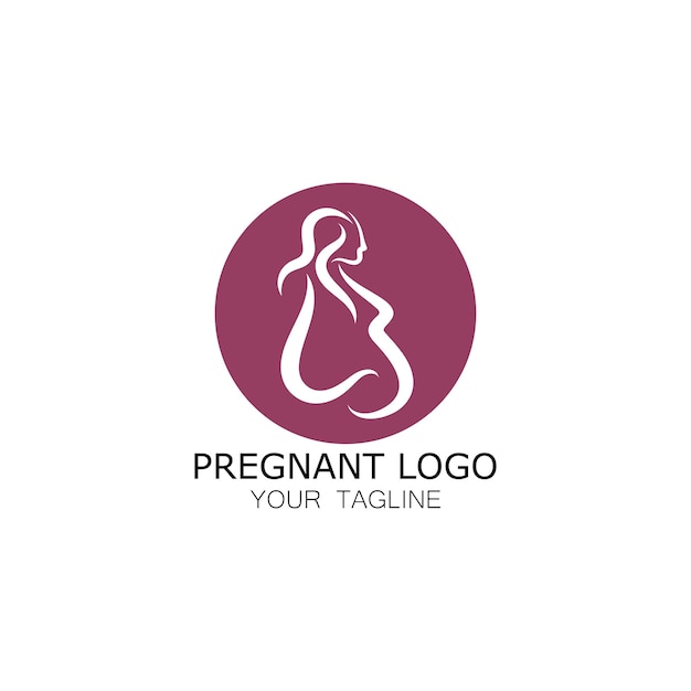 Pregnant template vector icon