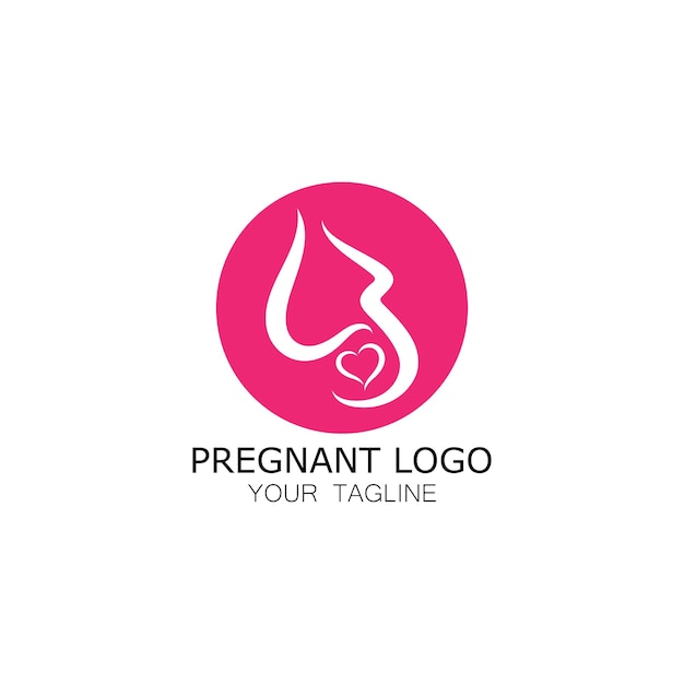 Pregnant template vector icon