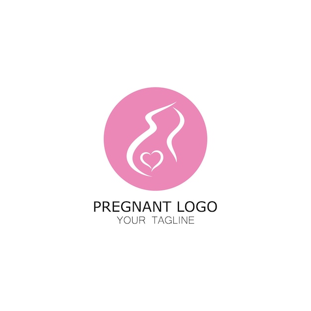 Pregnant template vector icon