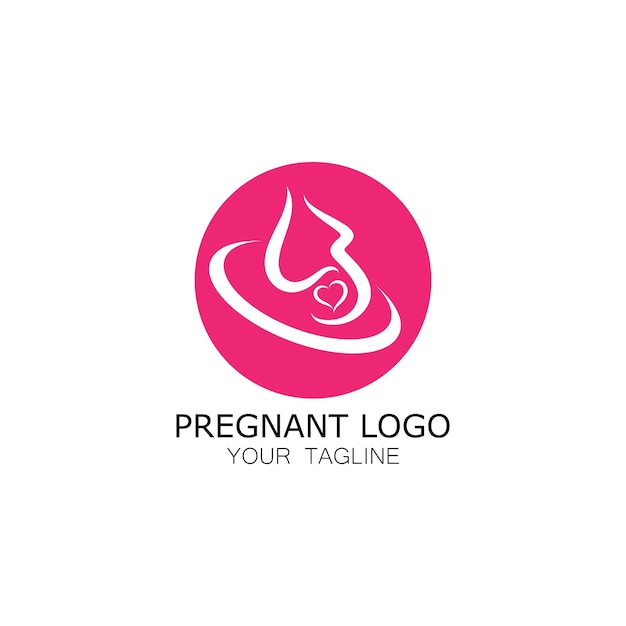 Pregnant template vector icon