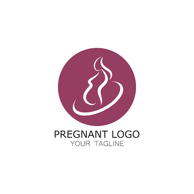 Pregnant template vector icon