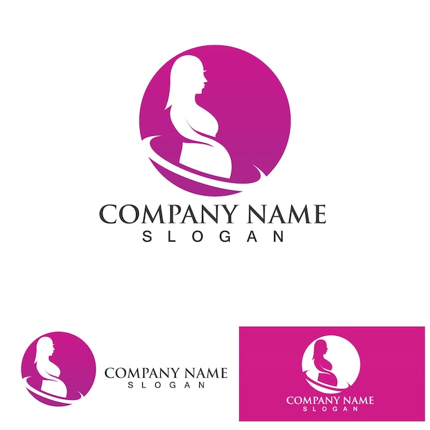 Pregnant template vector icon