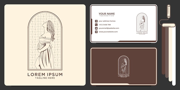 pregnant woman design inspiration with business card