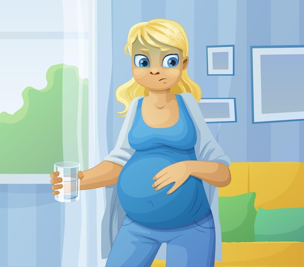 Pregnant woman feel sick